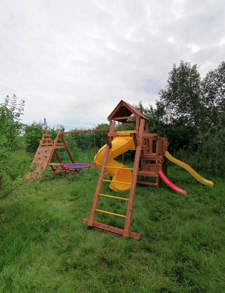 Детский городок Выше всех Маугли со спиральной горкой Детский городок Выше всех Маугли со спиральной горкой