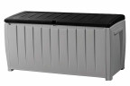 Сундук садовый "Novel", 340 л, серый-чёрный Сундук садовый "Novel", 340 л, серый-чёрный