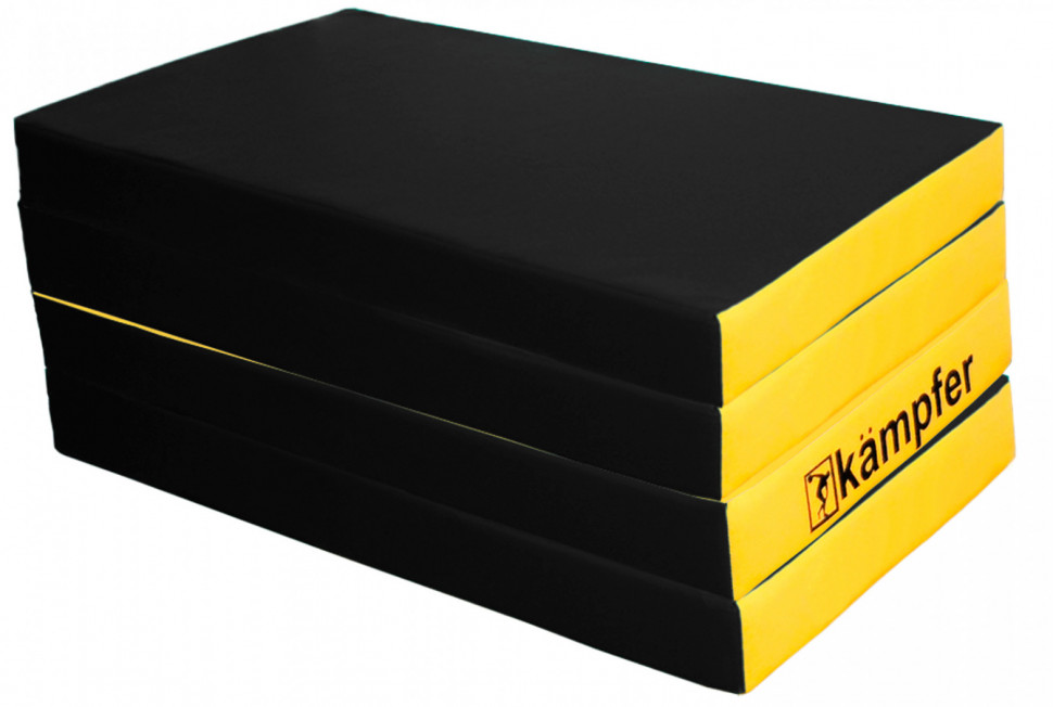 Kampfer Black Мат №7 (200 х 100 х 10) складной - винилискожа (Черно-желтый) Kampfer Black Мат №7 (200 х 100 х 10) складной - винилискожа (Черно-желтый)