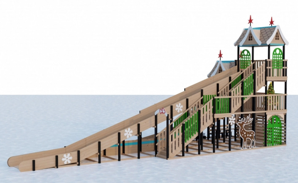 Зимняя заливная горка «Волшебная Зима 4» Зимняя заливная горка «Волшебная Зима 4»