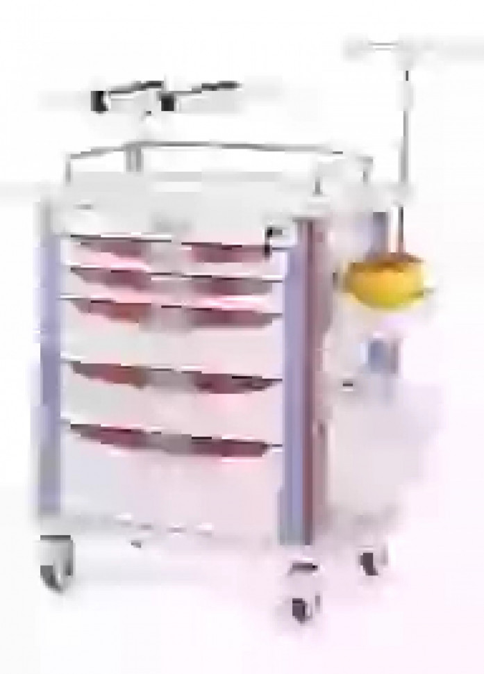 Тележка медицинская MED-MOS ЕТ750-01 ТМ-001АН-00 белый Тележка медицинская MED-MOS ЕТ750-01 ТМ-001АН-00 белый