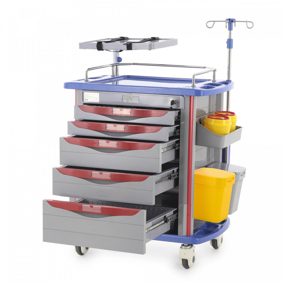 Тележка медицинская MED-MOS ЕТ850-01 ТМ-020АН-00 белый Тележка медицинская MED-MOS ЕТ850-01 ТМ-020АН-00 белый